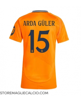 Real Madrid Arda Guler #15 Maglia Gara Trasferta Repliche 2024-25 Donna